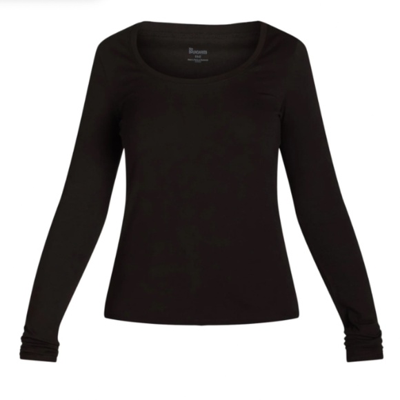 NWT No Boundaries Long-Sleeve Tee, Scoop-Neck, Black, XS - Picture 2 of 3